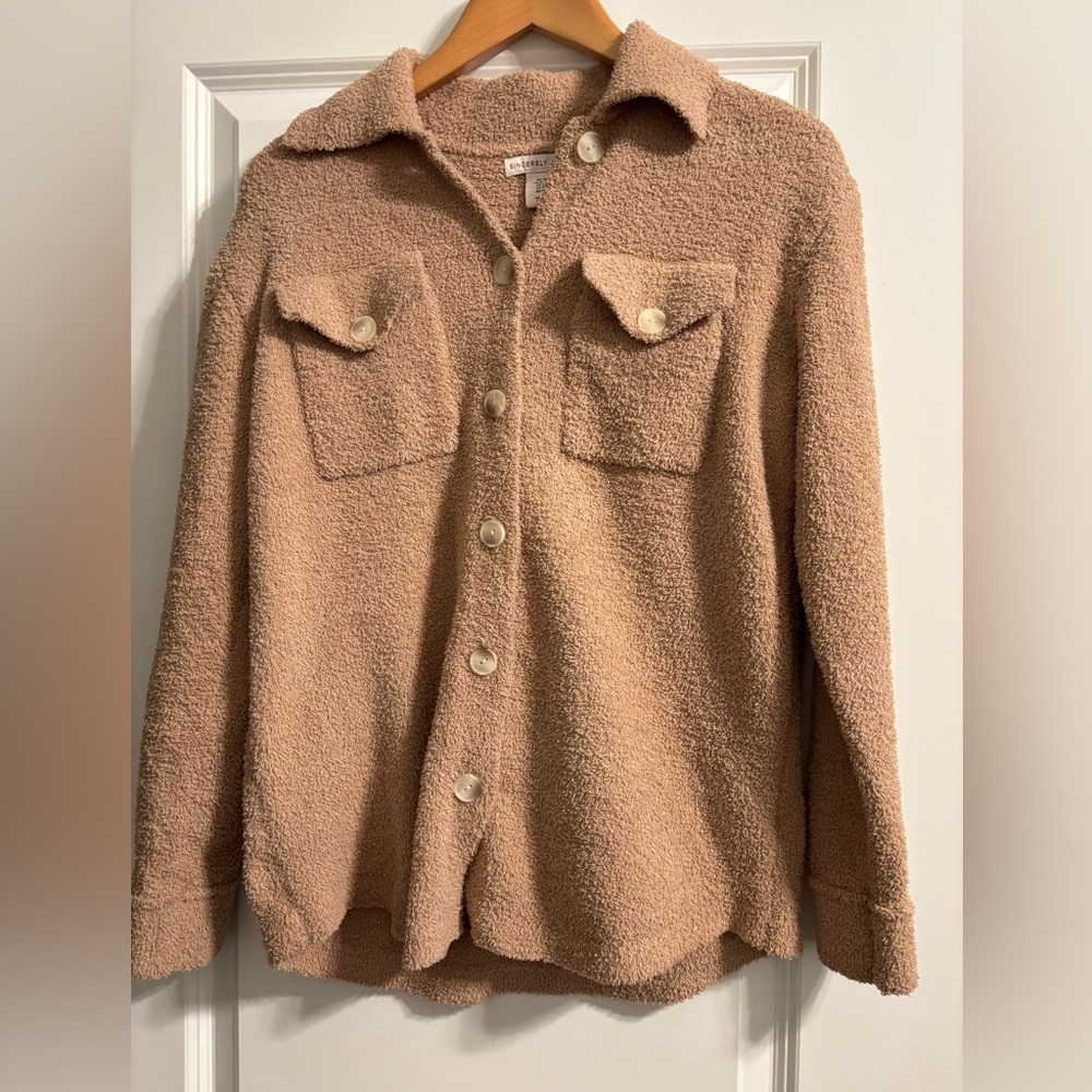 Sincerely Jules Women’s Tan Button Sweater XS